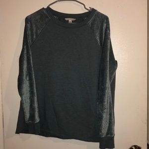Blue velvet sweater